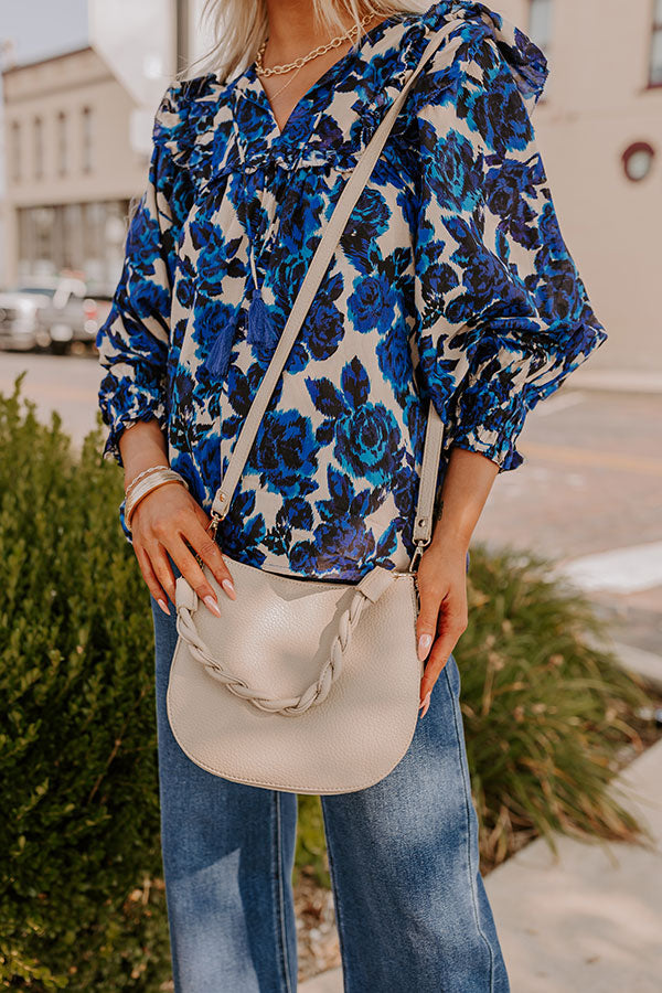 Allure Avenue Faux Leather Purse In Oatmeal Image - 1