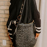 Chic Feeling Faux Leather Woven Tote In Black Image - 1