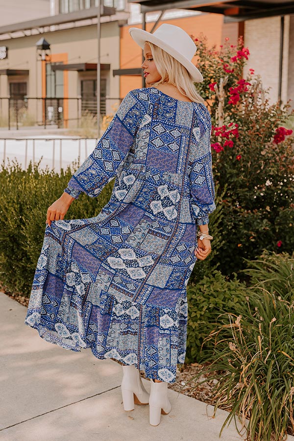 Orchard Oasis Paisley Maxi Dress in Blue Image - 5