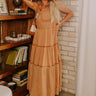 Cottage Charm Embroidered Midi in Brown Image - 1