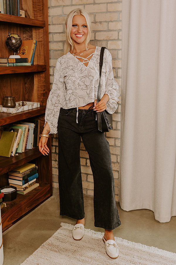 The Dex High Waist Straight Leg Jean In Black Image - 1