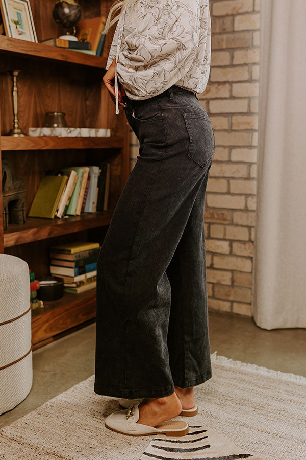 The Dex High Waist Straight Leg Jean In Black Image - 3