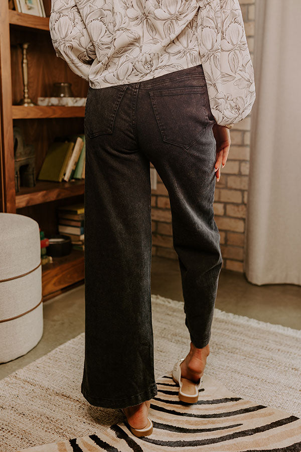 The Dex High Waist Straight Leg Jean In Black Image - 4