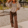 The Dex High Waist Straight Leg Jean In Hazelnut Image - 1