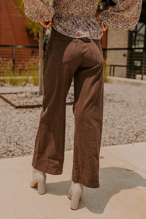 The Dex High Waist Straight Leg Jean In Hazelnut Image - 4