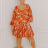 Fall Foliage Smocked Mini Dress Curves Image - 1
