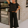 Cue The Cozy High Waist Pants in Black Image - 1