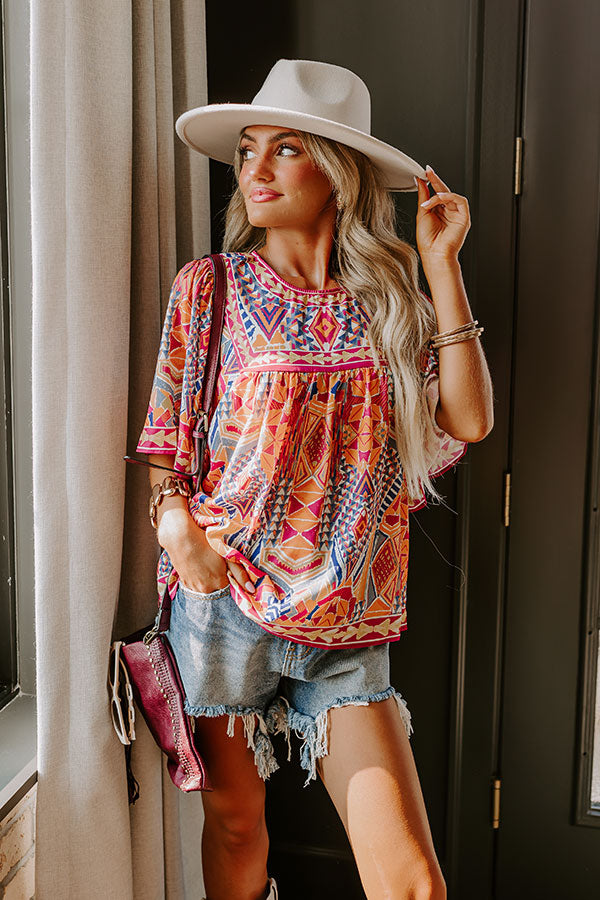 Sunshine Serenade Shift Top in Orange Image - 1