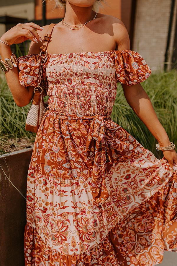 Chasing Sunsets Smocked Floral Midi Image - 3