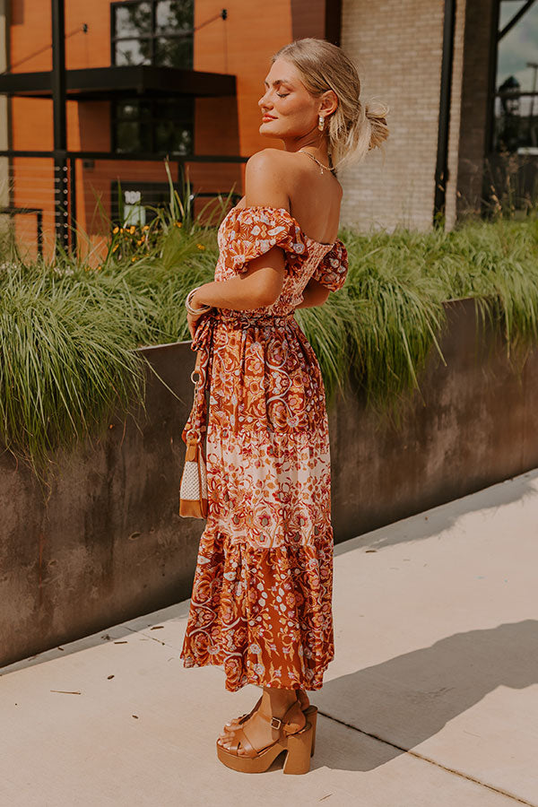 Chasing Sunsets Smocked Floral Midi Image - 4