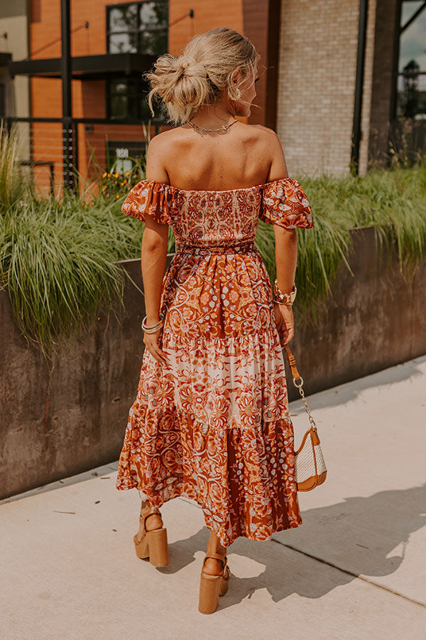 Chasing Sunsets Smocked Floral Midi Image - 5