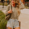 Cue The Chic Stripe Top in Sage Image - 1