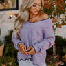 Falling For Cozy Knit Sweater in Dusty Purple Image - 1