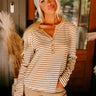 Sugar And Spice Waffle Knit Henley Top Image - 1