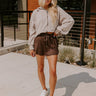 Girl On The Go High Waist Skort in Chestnut Image - 1