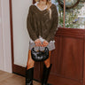 Falling For Cozy Knit Sweater in Martini Olive Image - 1