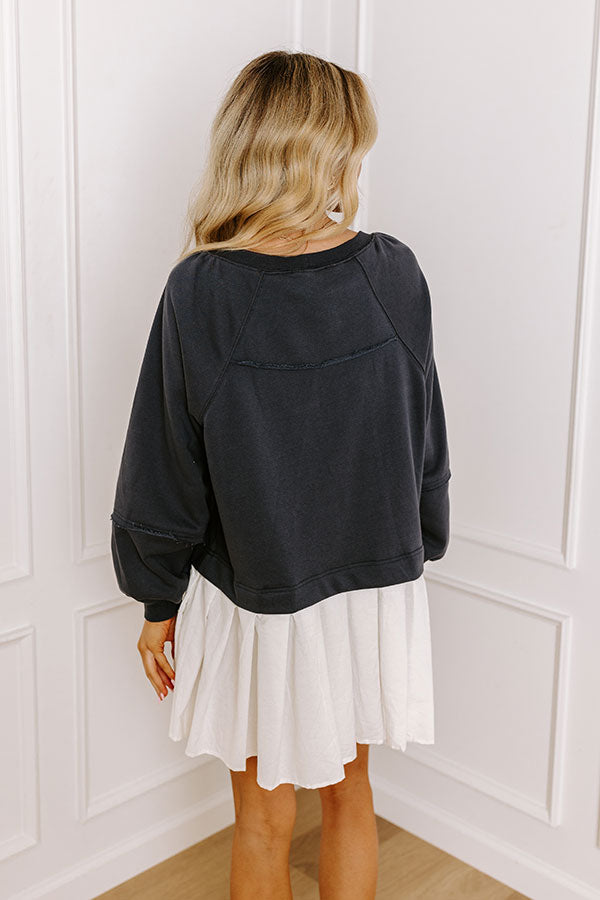 Cool Breeze Mini Dress in Dark Navy Image - 4