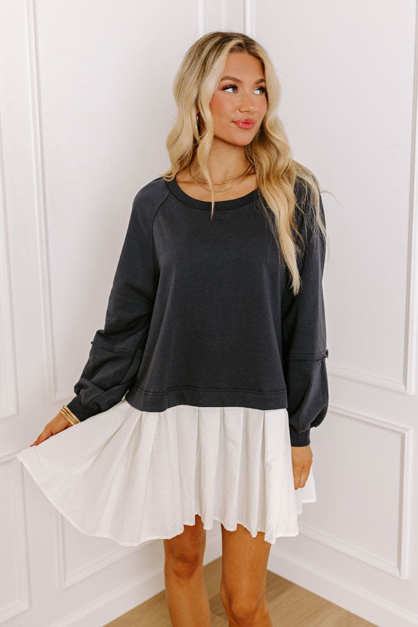 Cool Breeze Mini Dress in Dark Navy Image - 2