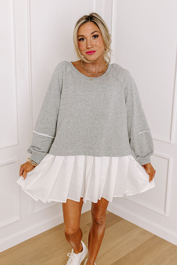 Cool Breeze Mini Dress in Grey Image - 2