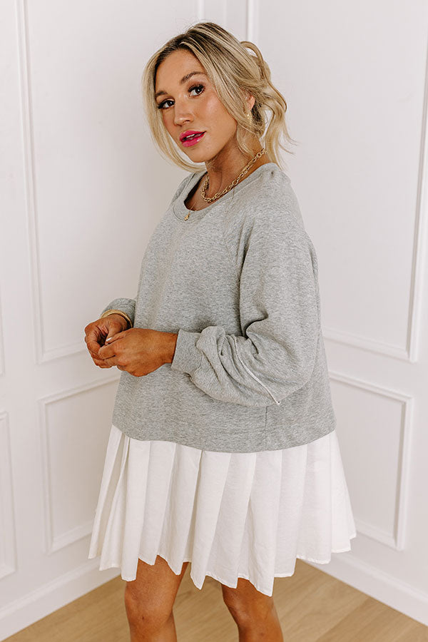 Cool Breeze Mini Dress in Grey Image - 3