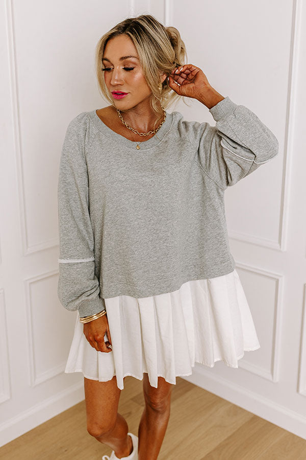 Cool Breeze Mini Dress in Grey Image - 5