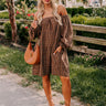 Pumpkin Spice Cutie Plaid Mini Dress in Brown Image - 1