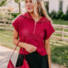 Cozy Lifestyle Knit Top in Red Image - 1