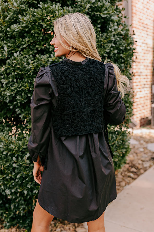 Boho Belle Two Piece Mini Dress in Black Image - 4