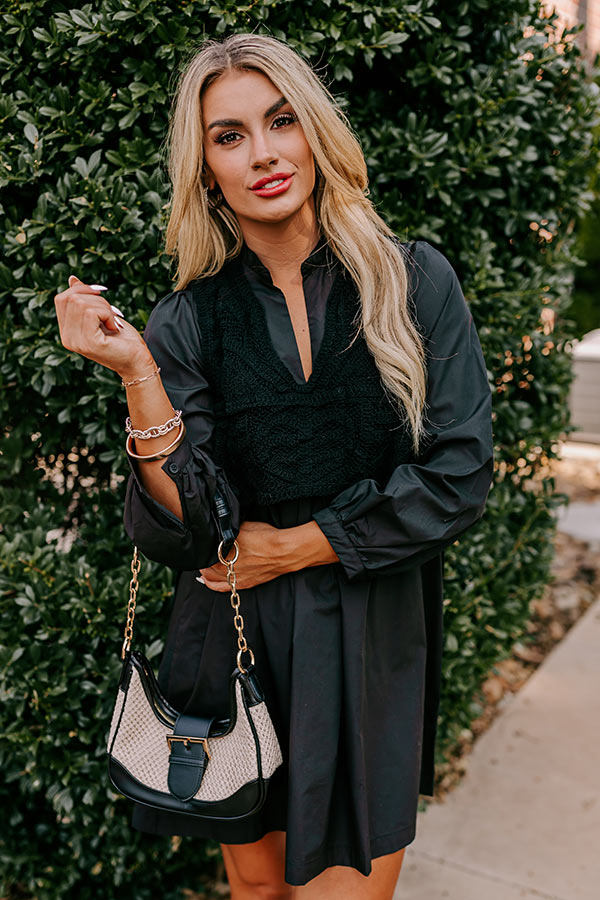 Boho Belle Two Piece Mini Dress in Black Image - 5