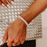 Cue The Sparkle Cubic Zirconia Cuff Bracelet in Silver Image - 1