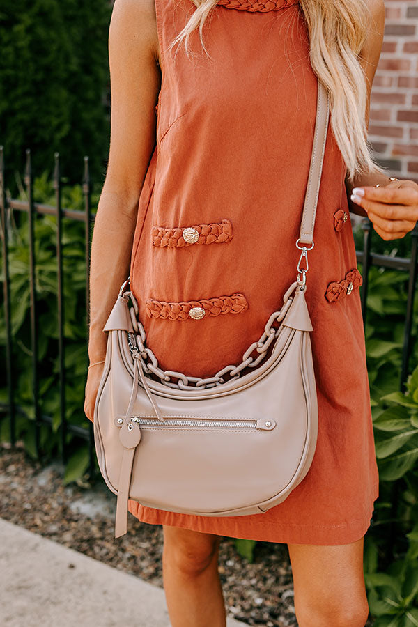 Feeling Fab Faux Leather Tote in Taupe Image - 2