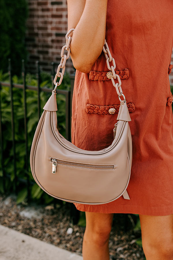 Feeling Fab Faux Leather Tote in Taupe Image - 5