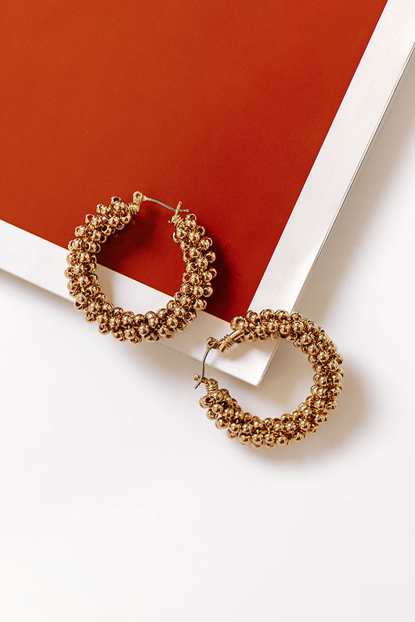 Golden Haze Hoop Earrings Image - 1