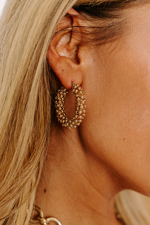 Golden Haze Hoop Earrings Image - 2