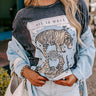 All Is Well Oversized Vintage Wash Graphic Tee Image - 1