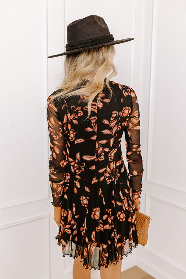 Nightlife Noir Mesh Mini Dress Image - 4