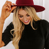 Crisp Breeze Felt Fedora in Wine Image - 1