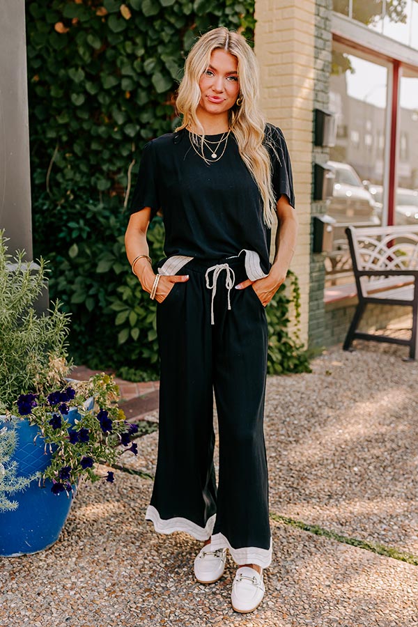 Paris Cafe High Waist Linen-Blend Pants Image - 1