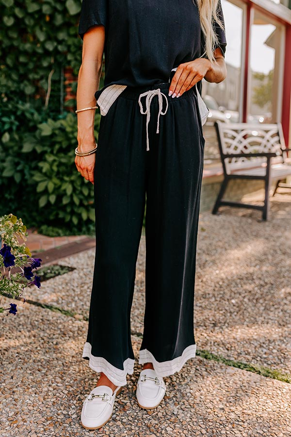 Paris Cafe High Waist Linen-Blend Pants Image - 2