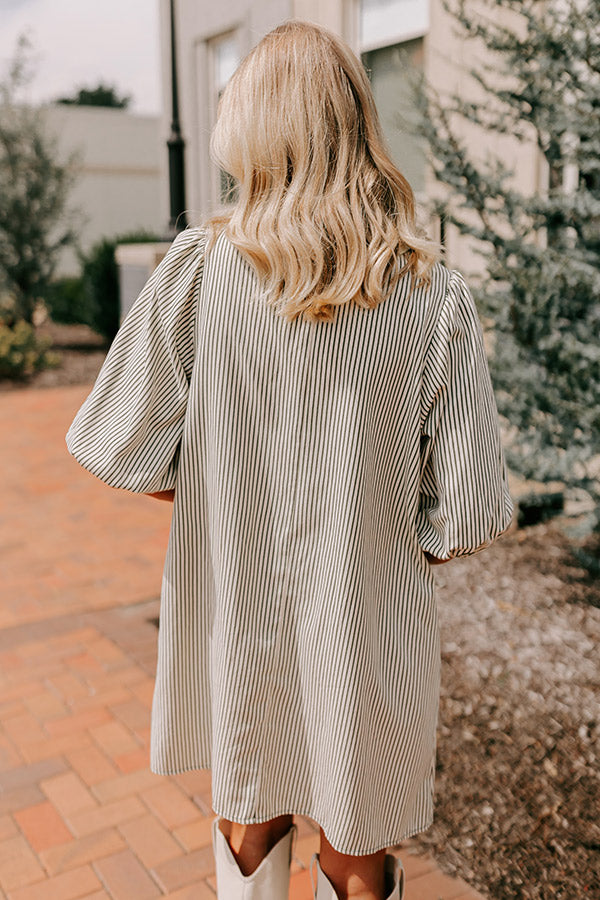 Country Club Cutie Button Down Mini Dress in Deep Forest Image - 4