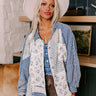 Boho Chic Lace Button Up in Blue Image - 1