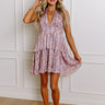 Convo Over Cocktails Tiered Mini Dress in Vineyard Grape Image - 1