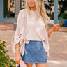 Cafe Brunch Shift Top in Beige Image - 1