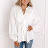 Manhattan Chic Ruffle Top in Ivory Image - 1