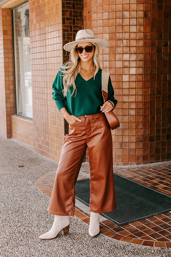 Cosmos and City Lights Sweater Top in Hunter Green Image - 3