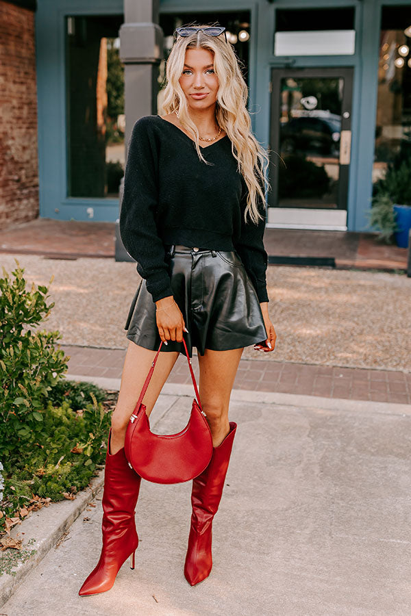 Cosmos and City Lights Sweater Top in Black Image - 2