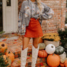 The Willow High Waist Skort in Dark Pumpkin Image - 1