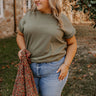 VIP Outing Shift Top in Olive Curves Image - 1