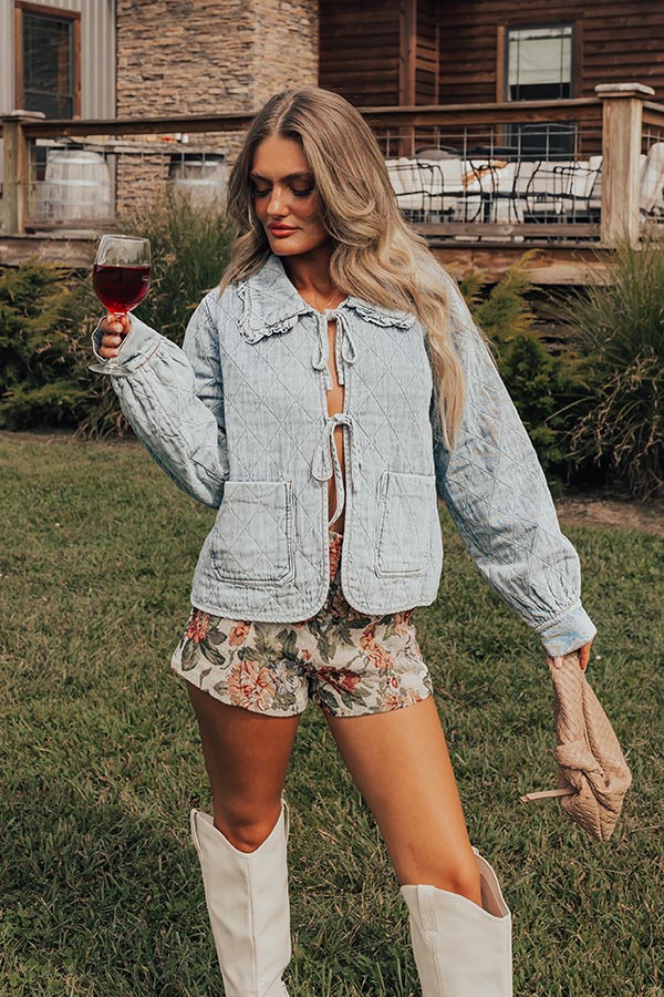 Nashville Cutie Quilted Denim Jacket Image - 2