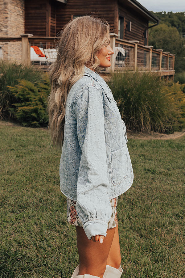 Nashville Cutie Quilted Denim Jacket Image - 4